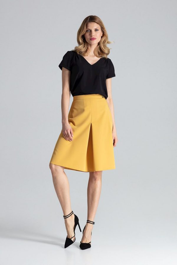 Yellow Skirt in Skirts with Polyester and Viscose