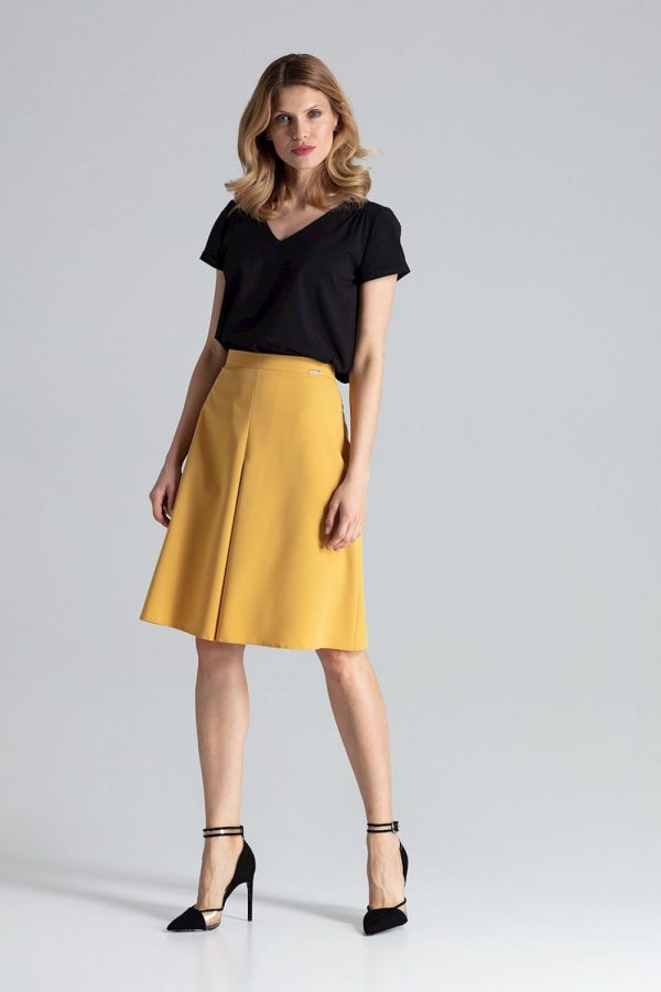 Yellow Skirt in Skirts with Polyester and Viscose