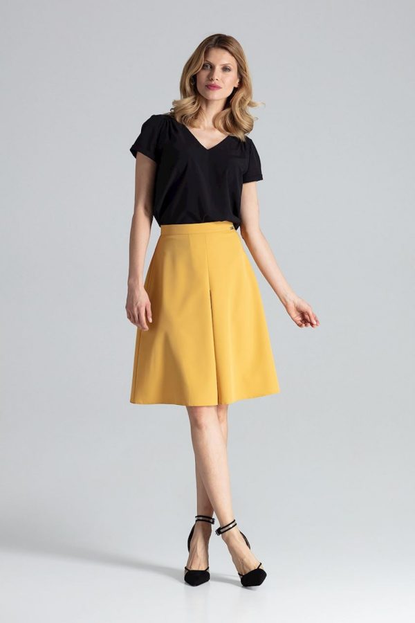 Yellow Skirt in Skirts with Polyester and Viscose