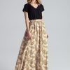 Multicolor Long Skirt in Skirts with Spandex and Polyester