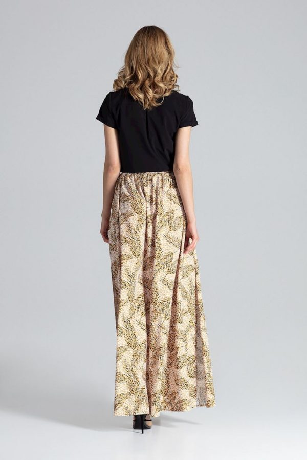 Multicolor Long Skirt in Skirts with Spandex and Polyester