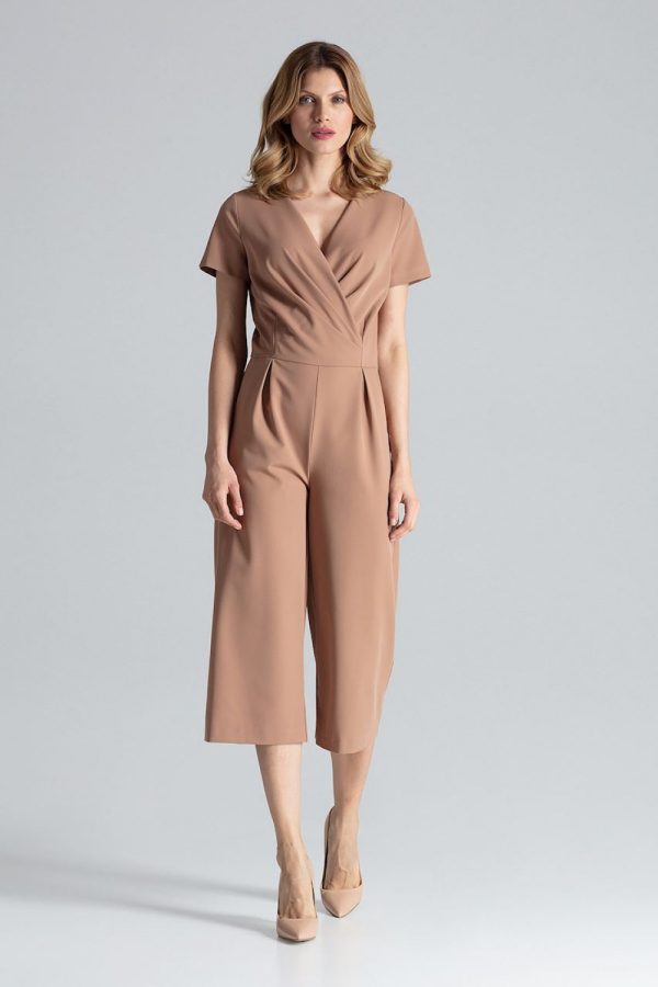 Brown Suit in Playsuits For Women with Polyester and Viscose