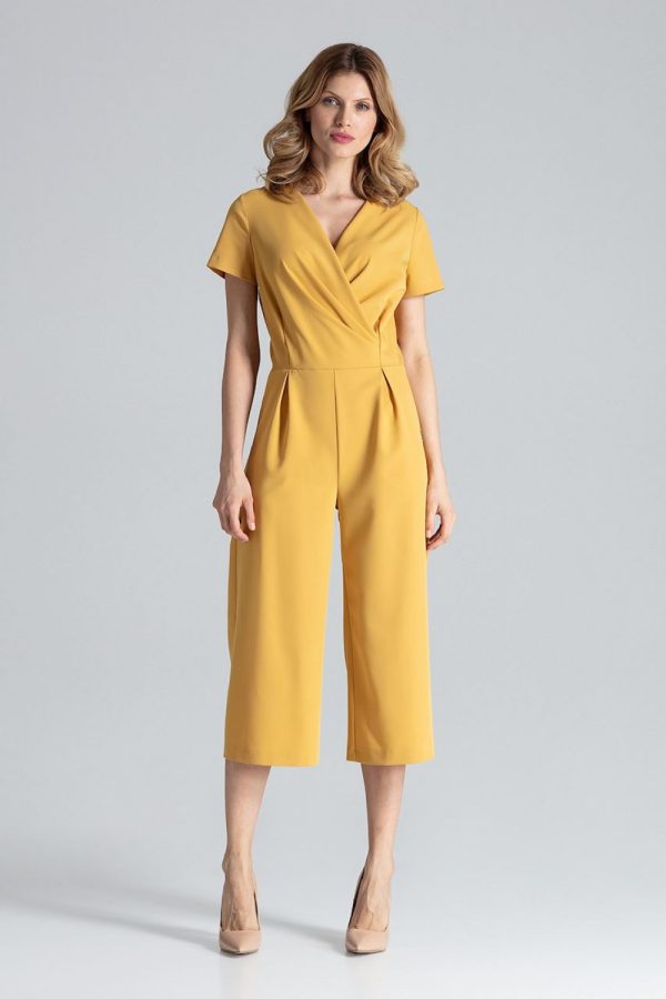 Yellow Suit in Playsuits For Women with Polyester and Viscose