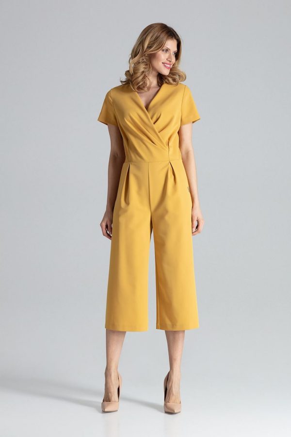 Yellow Suit in Playsuits For Women with Polyester and Viscose