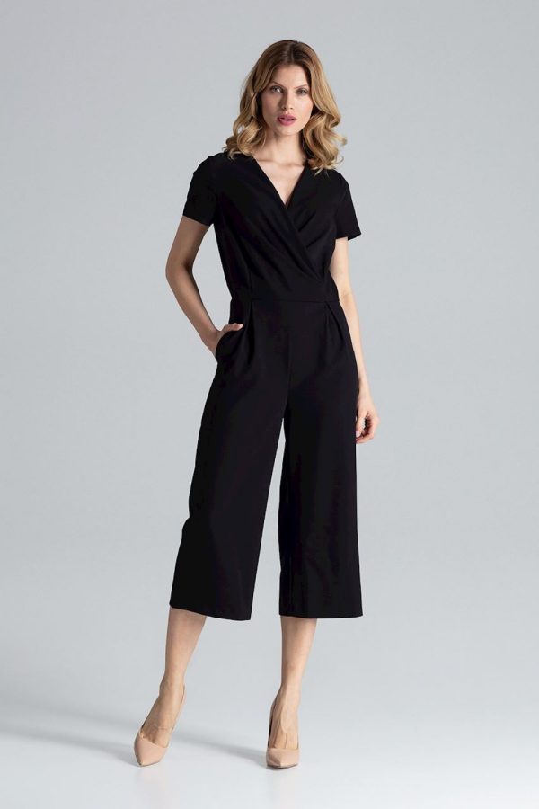 Black Suit in Playsuits For Women with Polyester and Viscose