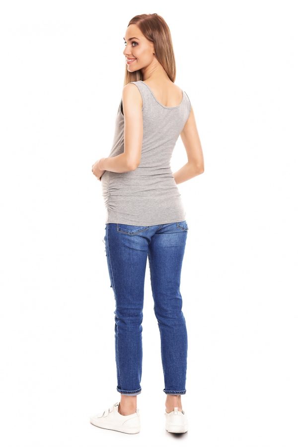 grey Maternity T-shirt model 132607 PeeKaBoo