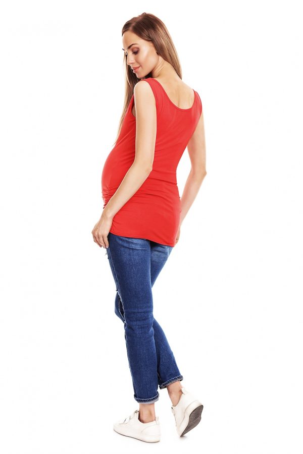 red Maternity T-shirt model 132609 PeeKaBoo