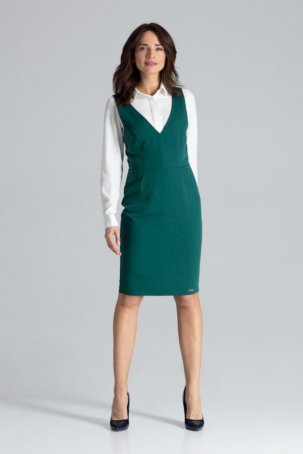 Green Daydress in Day Dresses with Polyester and Viscose