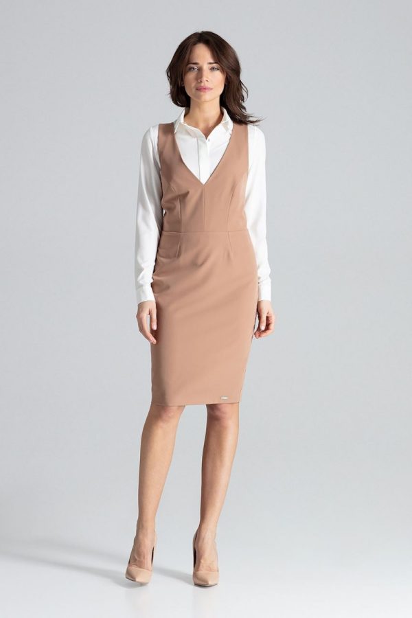 Brown Daydress in Day Dresses with Polyester and Viscose