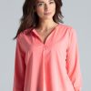 Pink Blouse in Women`s Blouses, Tunics with Spandex and Polyester