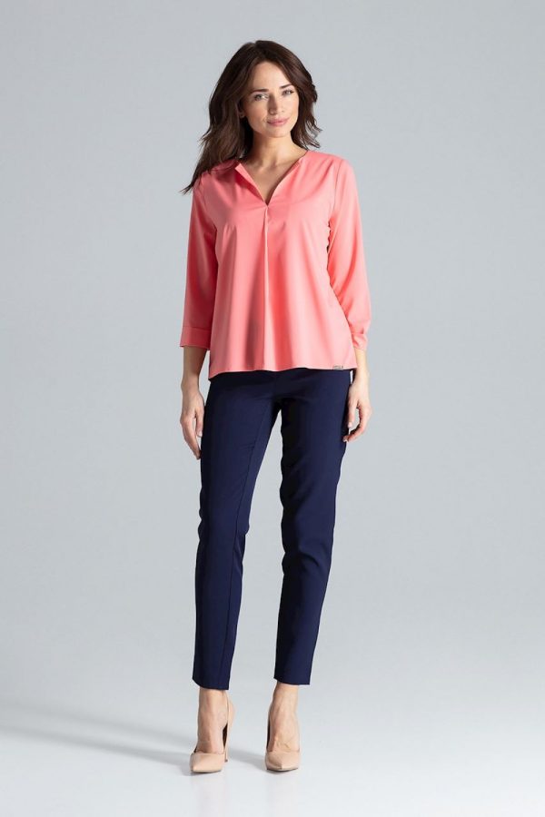 Pink Blouse in Women`s Blouses, Tunics with Spandex and Polyester