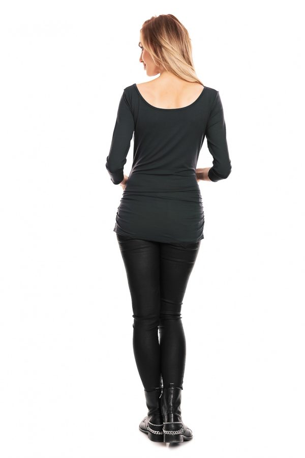 Grey Maternity Blouse in Maternity Blouses with Spandex and Viscose