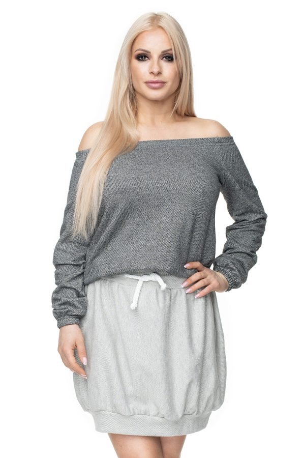 grey Blouse model 133349 PeeKaBoo