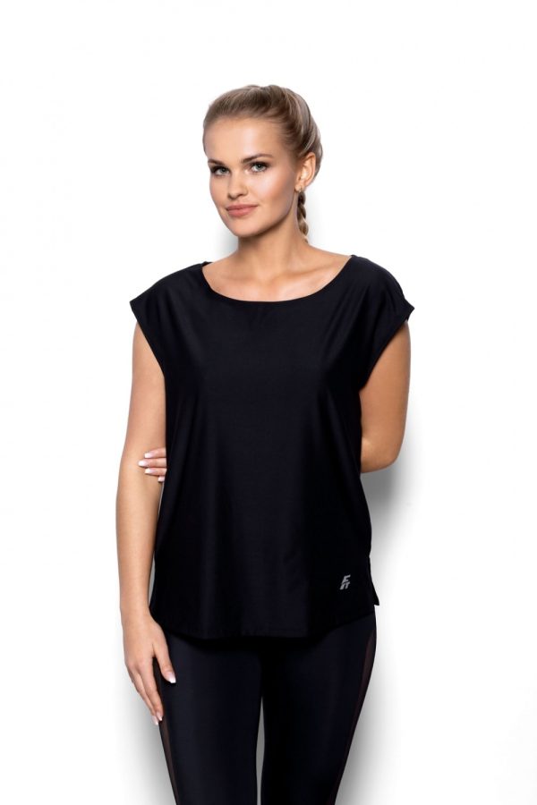 Black Blouse in Women`s Blouses, Tunics with Spandex and Polyester