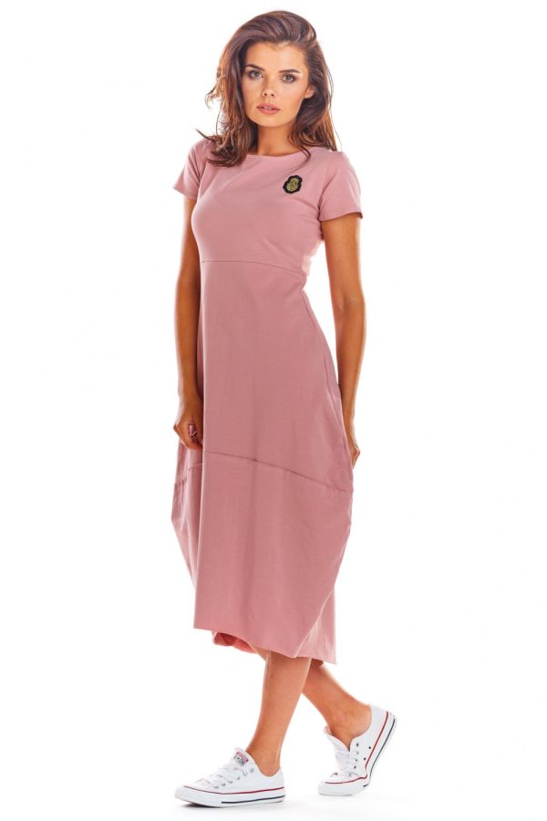 Pink Daydress in Day Dresses with Cotton and Lycra