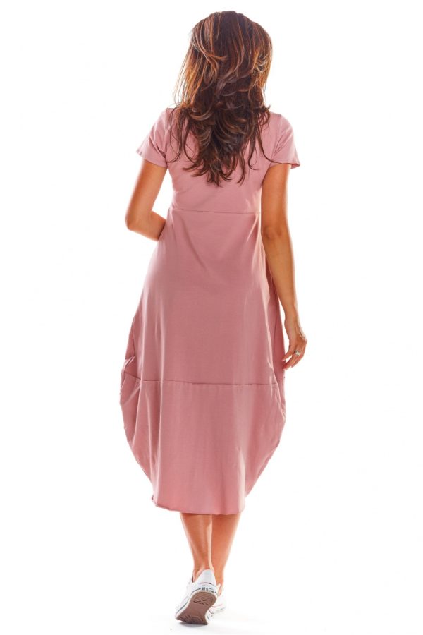 Pink Daydress in Day Dresses with Cotton and Lycra