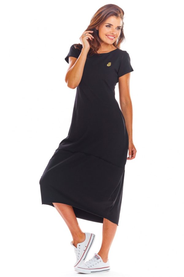 Black Daydress in Day Dresses with Cotton and Lycra