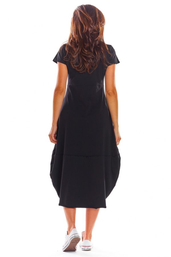 Black Daydress in Day Dresses with Cotton and Lycra