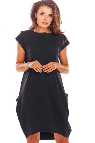 Black Daydress in Day Dresses with Cotton and Lycra