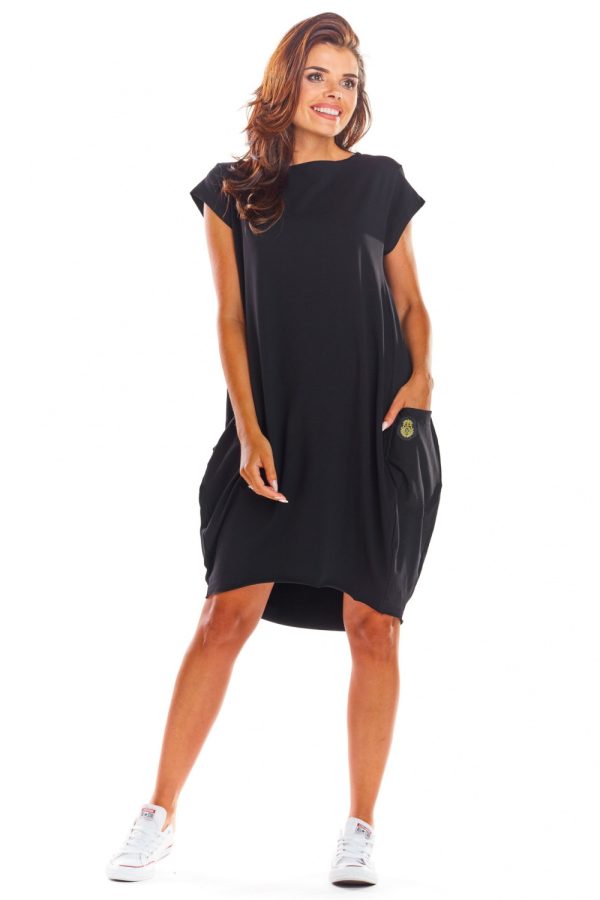 Black Daydress in Day Dresses with Cotton and Lycra