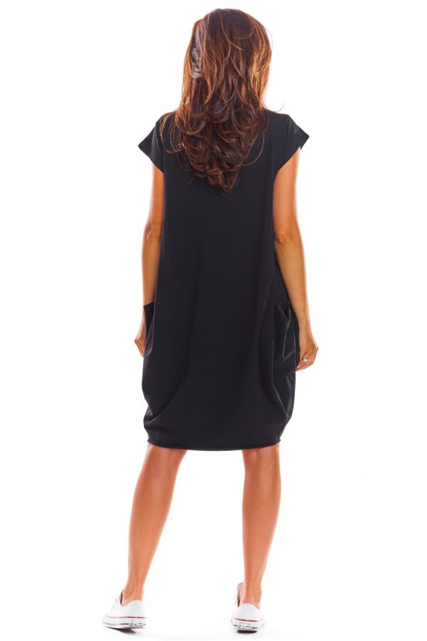 Black Daydress in Day Dresses with Cotton and Lycra