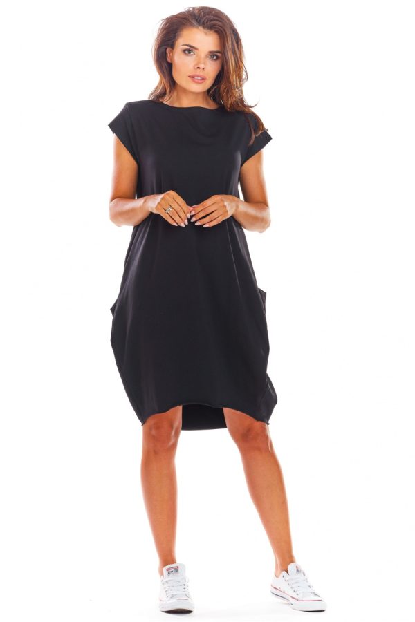 Black Daydress in Day Dresses with Cotton and Lycra