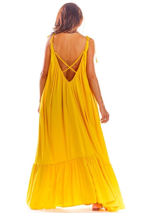 Yellow Daydress in Day Dresses with Spandex and Viscose