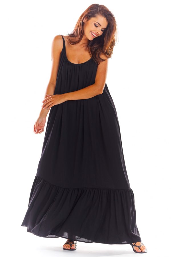 Black Daydress in Day Dresses with Spandex and Viscose