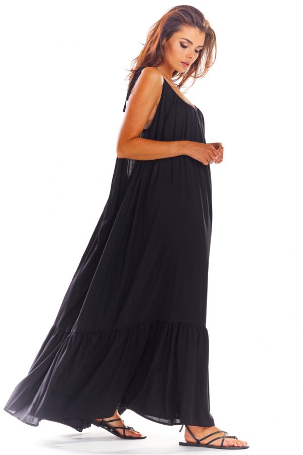 Black Daydress in Day Dresses with Spandex and Viscose