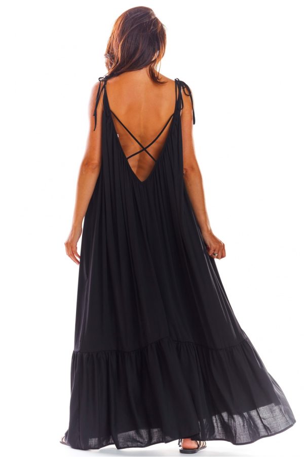 Black Daydress in Day Dresses with Spandex and Viscose