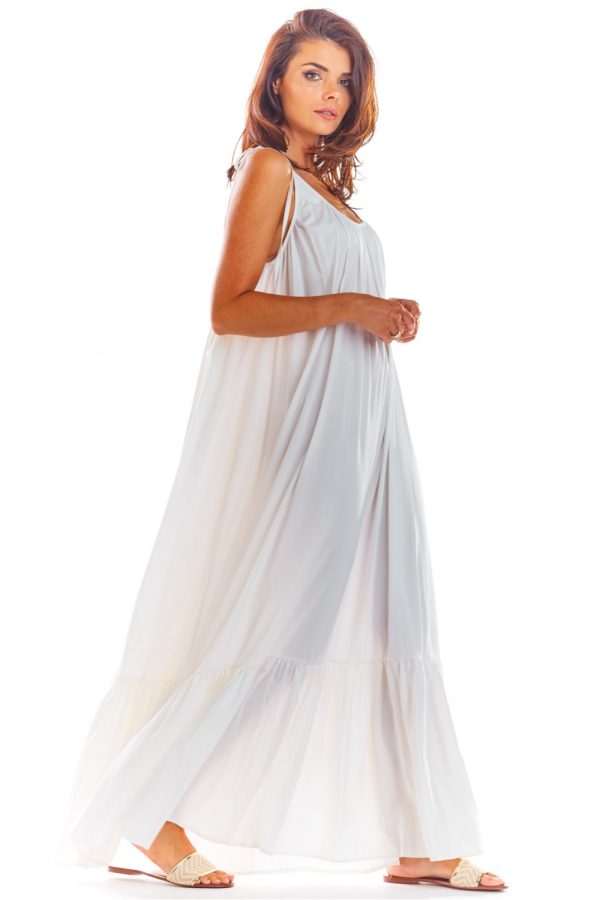 White Daydress in Day Dresses with Spandex and Viscose