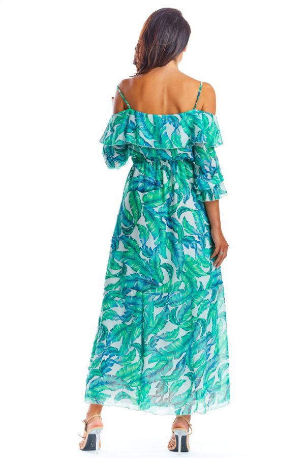 Green Daydress in Day Dresses with Spandex and Polyester