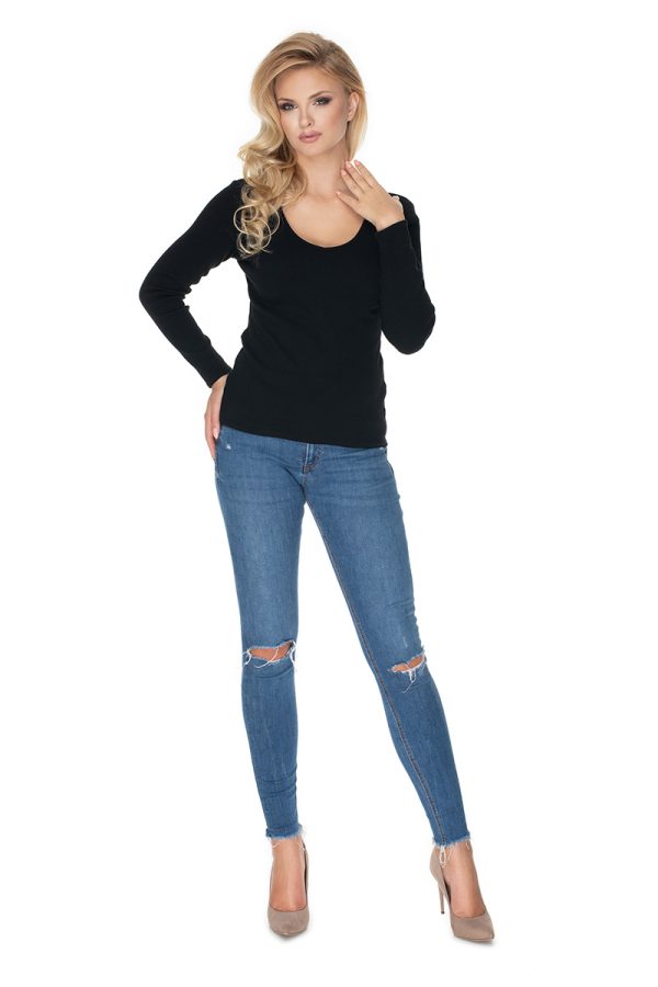 black Blouse model 134582 PeeKaBoo