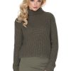 852382 Green Turtleneck in Sweaters, Pullovers, Jumpers, Turtlenecks, Boleros, Shrugs with Acrylic