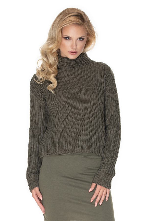 Green Turtleneck in Sweaters, Pullovers, Jumpers, Turtlenecks, Boleros, Shrugs with Acrylic