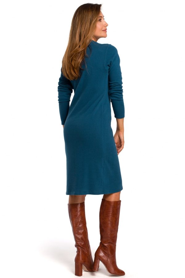 Blue Daydress in Day Dresses with Cotton and Spandex