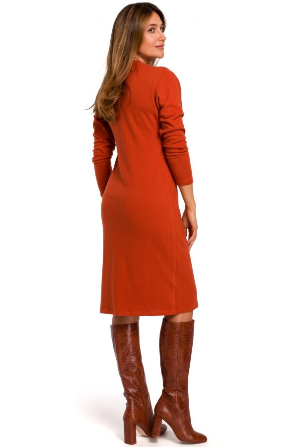 Brown Daydress in Day Dresses with Cotton and Spandex
