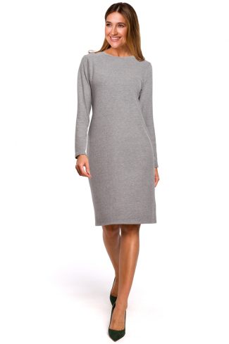 Grey Daydress in Day Dresses with Cotton and Spandex