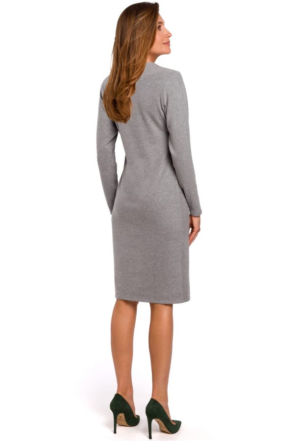 Grey Daydress in Day Dresses with Cotton and Spandex