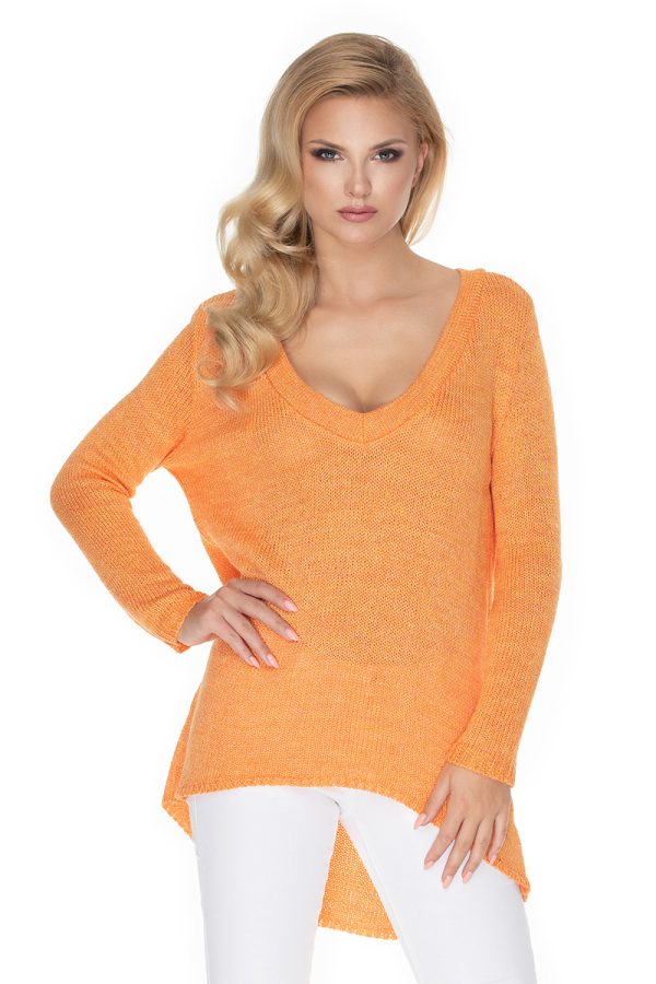 Orange Jumper in Sweaters, Pullovers, Jumpers, Turtlenecks, Boleros, Shrugs with Acrylic, Polyamide and Viscose