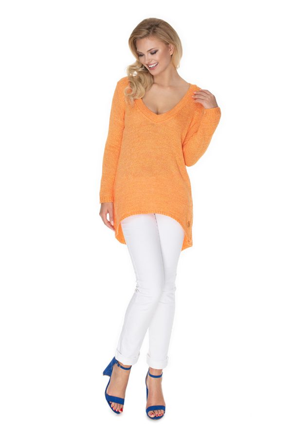 Orange Jumper in Sweaters, Pullovers, Jumpers, Turtlenecks, Boleros, Shrugs with Acrylic, Polyamide and Viscose