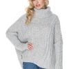 854379 Grey Turtleneck in Sweaters, Pullovers, Jumpers, Turtlenecks, Boleros, Shrugs with Acrylic, Polyamide, Polyester and Wool