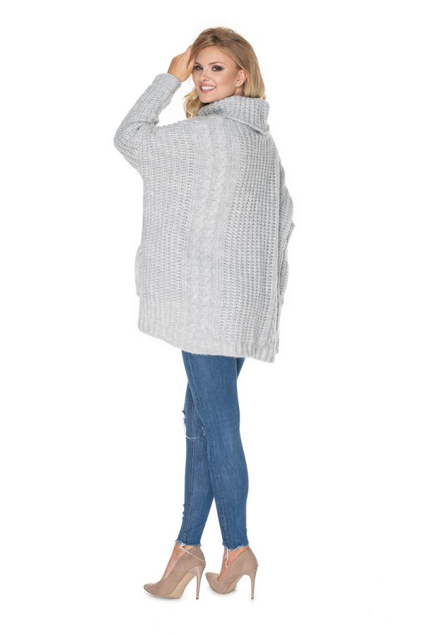 Grey Turtleneck in Sweaters, Pullovers, Jumpers, Turtlenecks, Boleros, Shrugs with Acrylic, Polyamide, Polyester and Wool