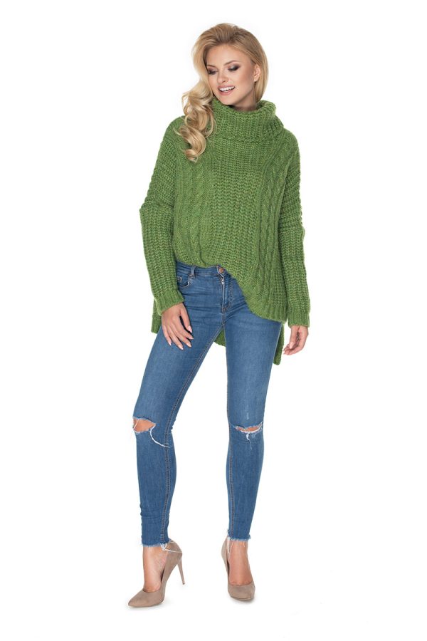 Green Turtleneck in Sweaters, Pullovers, Jumpers, Turtlenecks, Boleros, Shrugs with Acrylic, Polyamide, Polyester and Wool