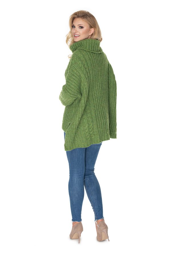 Green Turtleneck in Sweaters, Pullovers, Jumpers, Turtlenecks, Boleros, Shrugs with Acrylic, Polyamide, Polyester and Wool