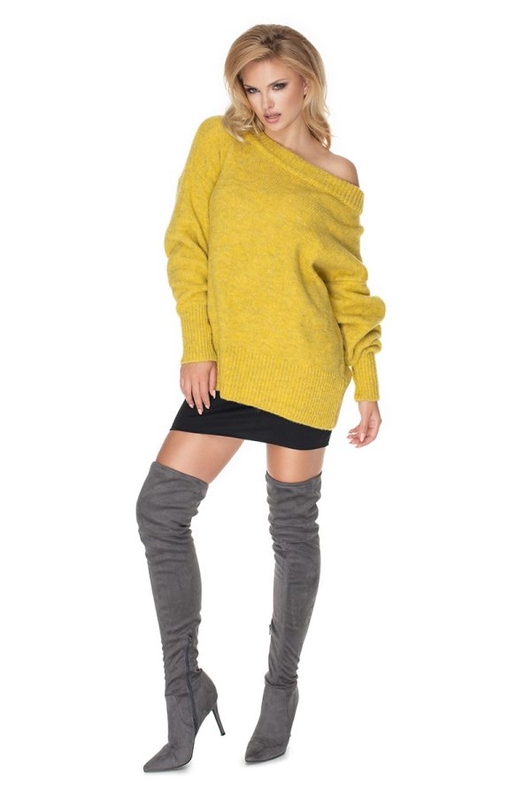 Yellow Jumper in Sweaters, Pullovers, Jumpers, Turtlenecks, Boleros, Shrugs with Acrylic, Polyamide, Polyester and Wool