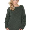 854406 Green Jumper in Sweaters, Pullovers, Jumpers, Turtlenecks, Boleros, Shrugs with Acrylic, Polyamide, Polyester and Wool