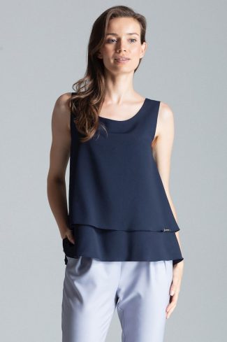 navy blue Blouse model 135767 Figl