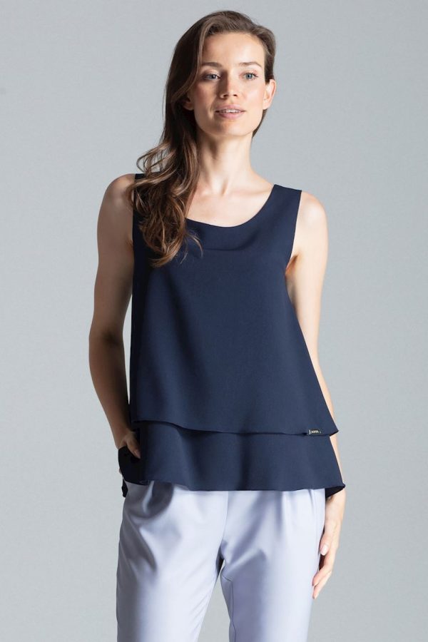 navy blue Blouse model 135767 Figl