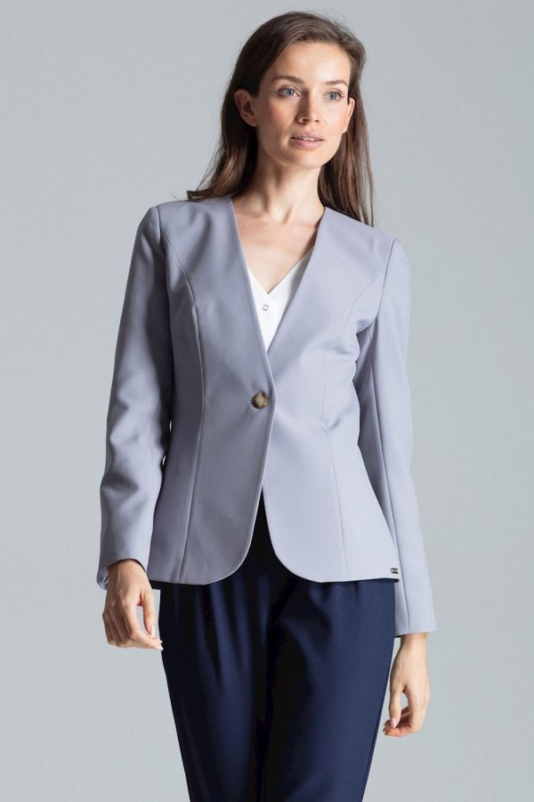 Grey Jacket in Jackets, Vests For Women with Polyester